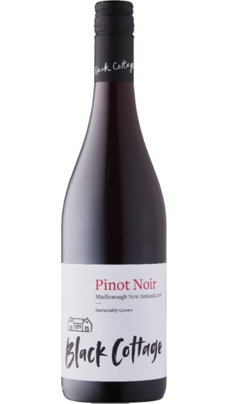 Bottle of Black Cottage Pinot Noir 2020 wine 750 ml