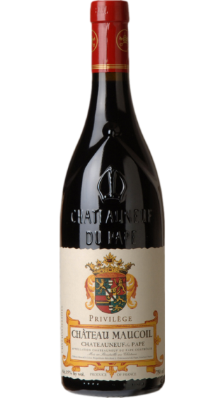 Bottle of Chateau Maucoil Privilege Chateauneuf du Pape 2014 wine 750 ml