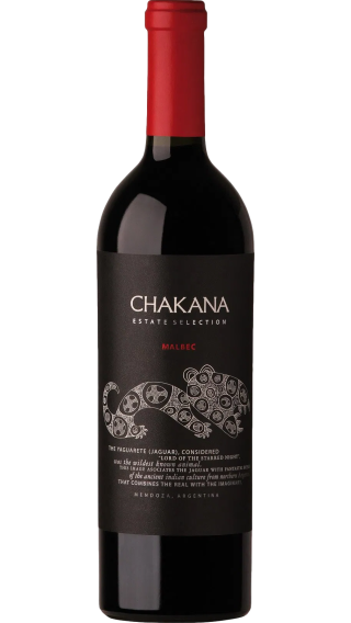 Bottle of Chakana Estate Selection Malbec 2019 wine 750 ml