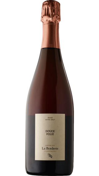 Bottle of Champagne Domaine la Borderie Douce Folie Extra Brut Rose wine 750 ml