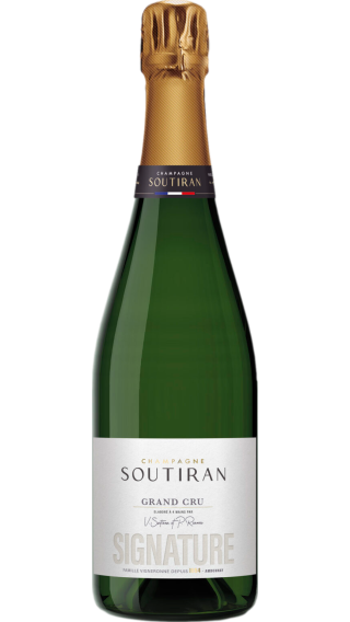 Bottle of Champagne Soutiran Signature Brut Grand Cru wine 750 ml