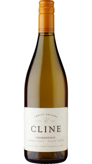 Bottle of Cline Chardonnay 2020 wine 750 ml