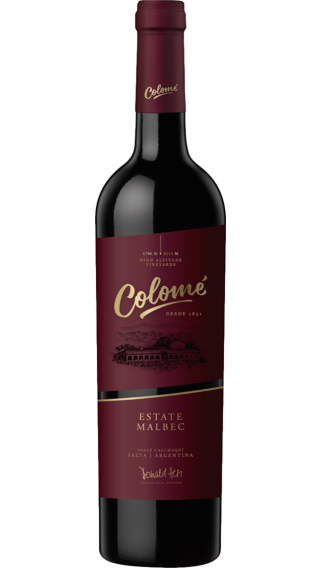 Bottle of Colome Estate Malbec 2021 wine 750 ml