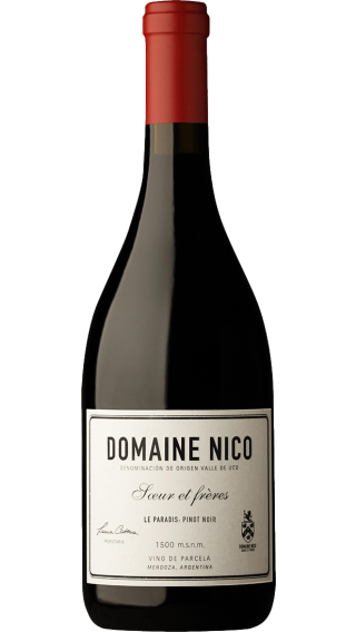 Bottle of Domaine Nico Le Paradis Pinot Noir 2018 wine 750 ml