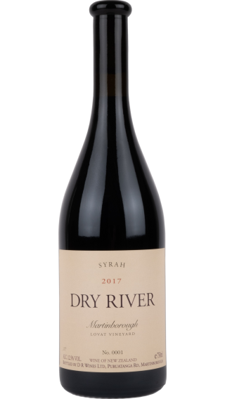 Bottle of Dry River Lovat Vineyard Syrah 2017 wine 750 ml