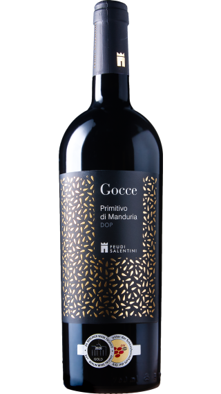 Bottle of Feudi Salentini Gocce Primitivo di Manduria 2019 wine 750 ml