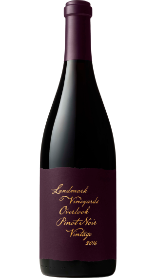 Bottle of Landmark Vineyards Overlook Pinot Noir 2016 wine 750 ml