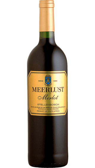 Bottle of Meerlust Merlot 2017 wine 750 ml