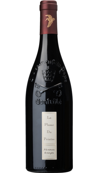 Bottle of Mordoree Chateauneuf du Pape La Plume du Peintre 2019 wine 750 ml