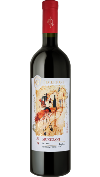 Bottle of Qimerioni Mukuzani 2019 wine 750 ml