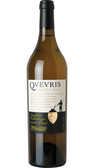 Bottle of Tbilvino Qvevris Rkatsiteli 2021 wine 750 ml