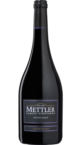 Bottle of Mettler Petite Sirah 2019 wine 750 ml