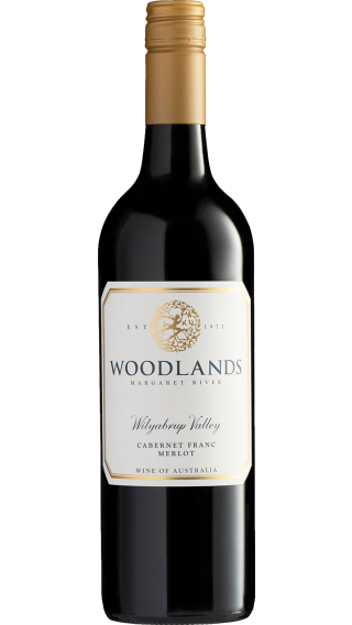 Bottle of Woodlands Wilyabrup Valley Cabernet Franc Merlot 2018 wine 750 ml