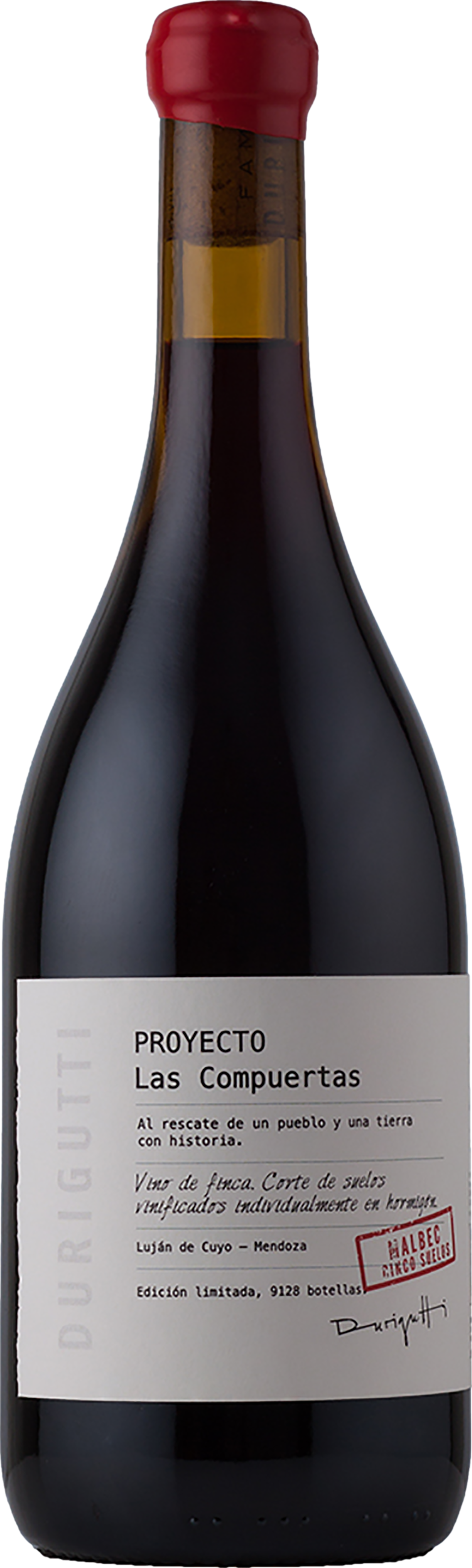Durigutti Proyecto Las Compuertas Cinco Suelos Malbec 2022 afbeelding