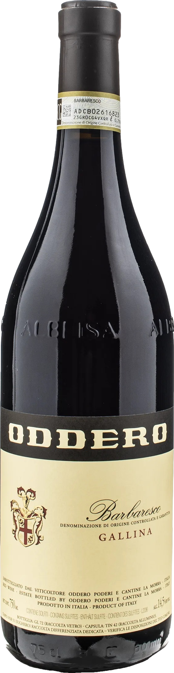 Oddero Barbaresco Gallina 2020 afbeelding